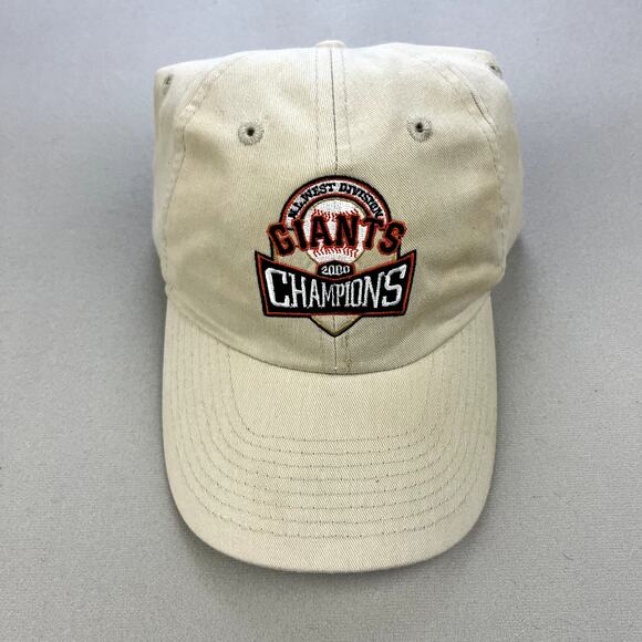 Vintage San Francisco Giants Hat Cap Strapback Cream MLB Baseball NL West 2000 - Picture 2 of 8